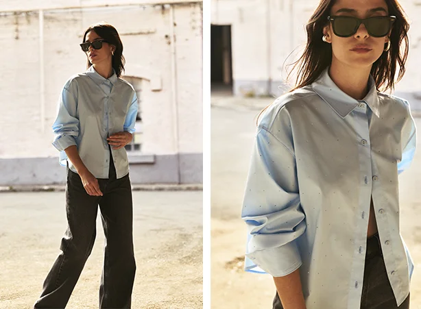 Look elegante com calça jeans e camisa