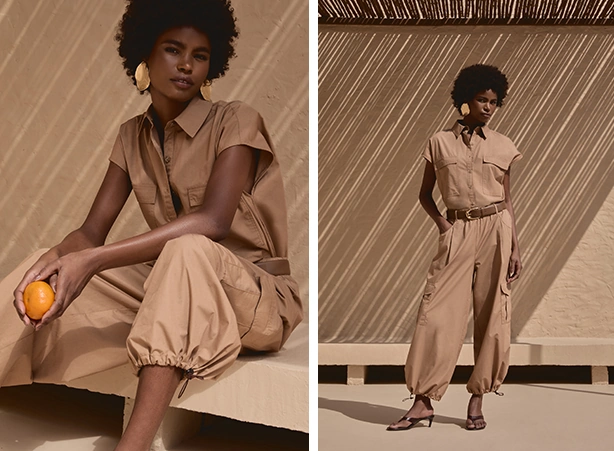 Look minimalista com modelagem aladim