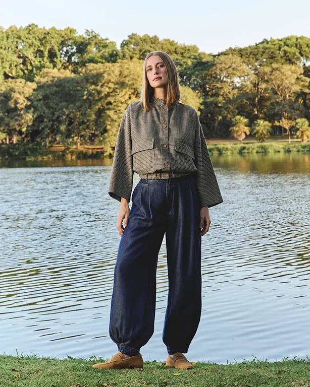 Estilo vintage com calça aladim