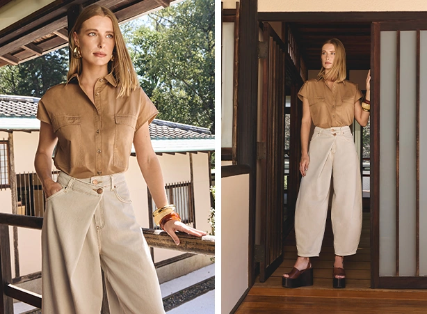 Estilos de roupas: duo de camisa e jeans