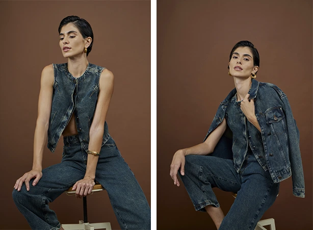 Look monocromático jeans Look monocromático jeans